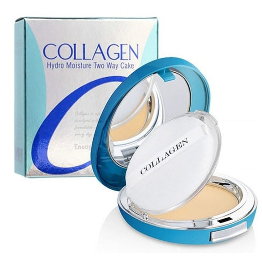 Enough Enough Puder z kolagenem Two Way Cake SPF25 odcień 21 + wkład uzupełniający (13g+13g)