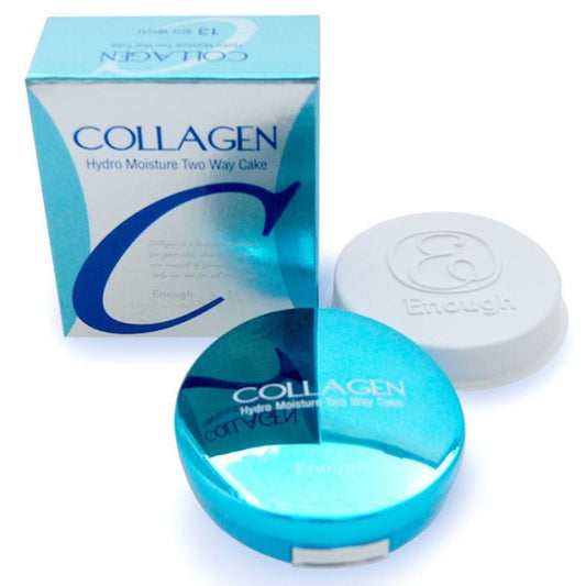 Enough Enough Puder z kolagenem Two Way Cake SPF25 odcień 21 + wkład uzupełniający (13g+13g)