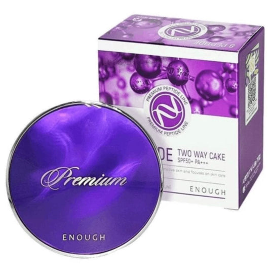 Enough Enough Puder z peptydami Premium 8 Peptide Two Way Cake SPF50+ odcień 13