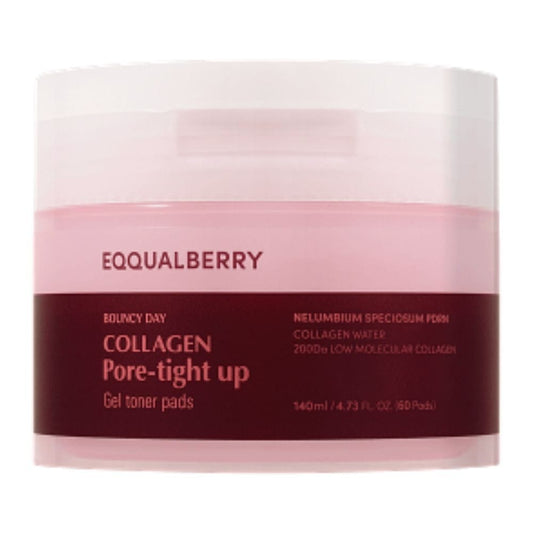 EQQUALBERRY Eqqualberry Collagen Płatki tonizujące, zwężające pory - 60 sztuk