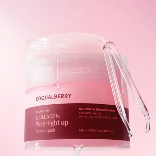 EQQUALBERRY Eqqualberry Collagen Płatki tonizujące, zwężające pory - 60 sztuk