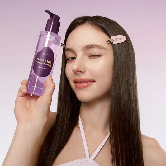 EQQUALBERRY Eqqualberry Purlple Rice Olejek do demakijażu dla problematycznej cery - 200 ml