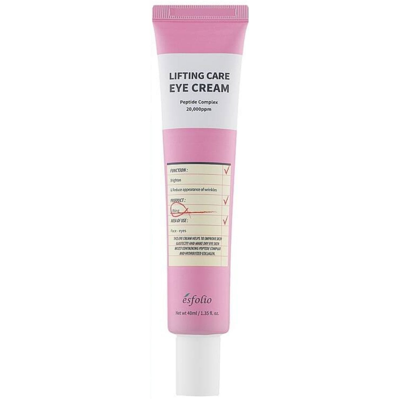 Esfolio Esfolio Lifting Care liftend Augencreme - 40 ml — Inhaltsstoffe i ocena