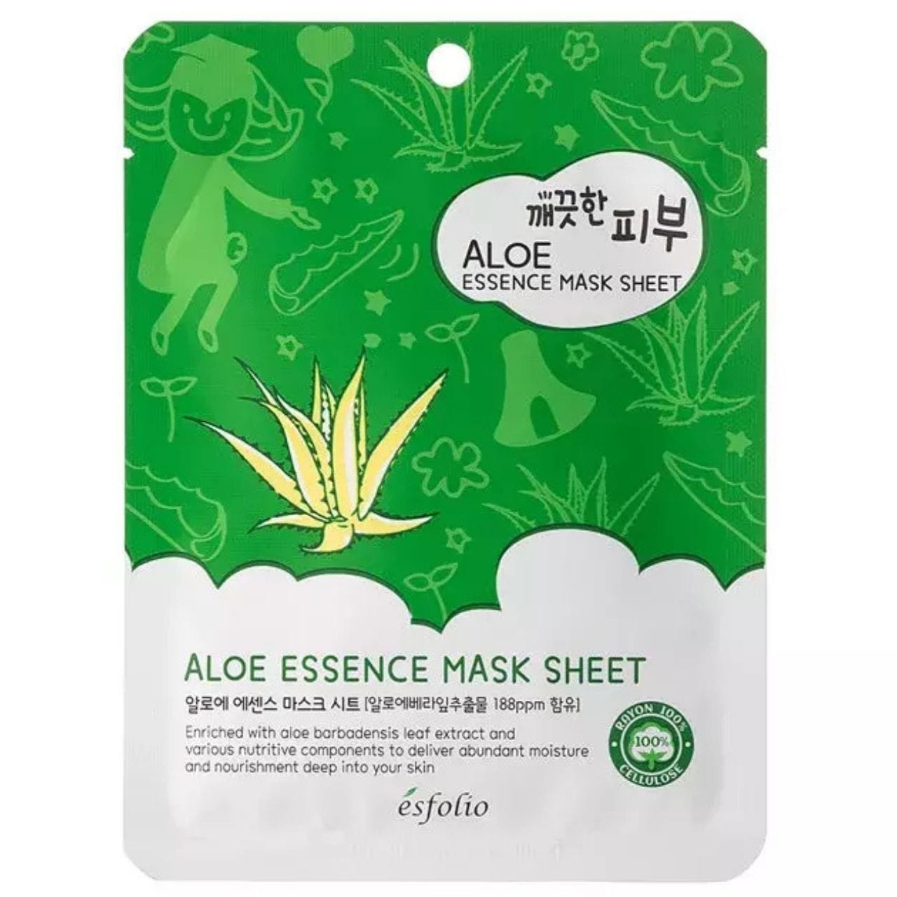 Esfolio Esfolio Pure Skin Aloe Essence Mask Nawilżająca maska w płachcie - 1 sztuka