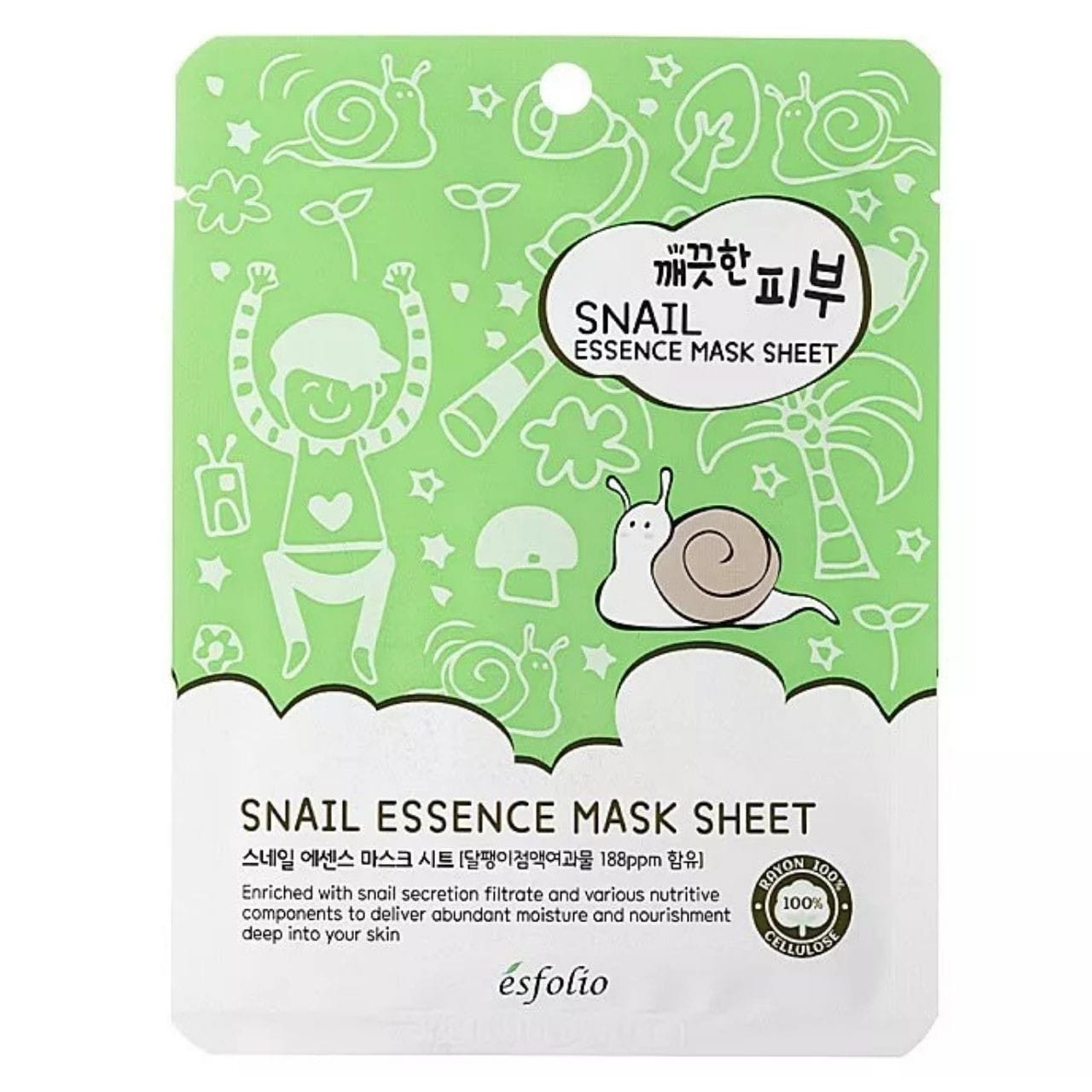 Esfolio Esfolio Pure Skin Snail Essence Mask Nawilżająca maska w płachcie - 1 sztuka