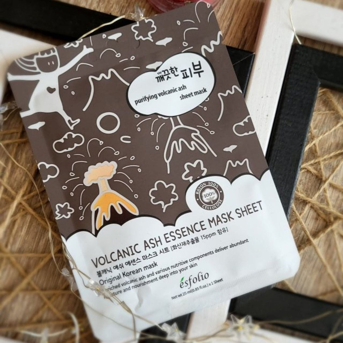 Esfolio Esfolio Pure Skin Volcanic Ash Maska w płachcie oczyszczająca pory - 1 sztuka