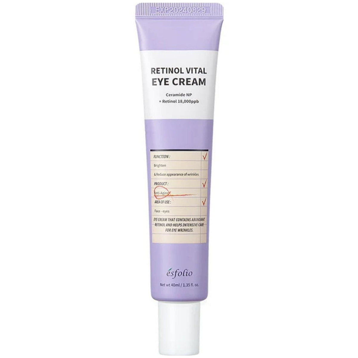 Esfolio Esfolio Retinol Vital Krem pod oczy z retinolem - 40 ml — Inhaltsstoffe i ocena