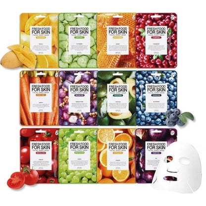 FarmSkin FarmSkin Freshfood For Skin Zestaw maseczek z ekstraktami z warzyw i owoców - 12 sztuk