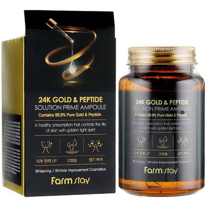 FarmStay FarmStay 24K Gold&Peptide Przeciwstarzeniowa ampułka do twarzy - 250 ml