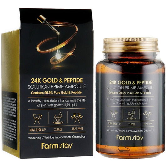 FarmStay FarmStay 24K Gold&Peptide Przeciwstarzeniowa ampułka do twarzy - 250 ml
