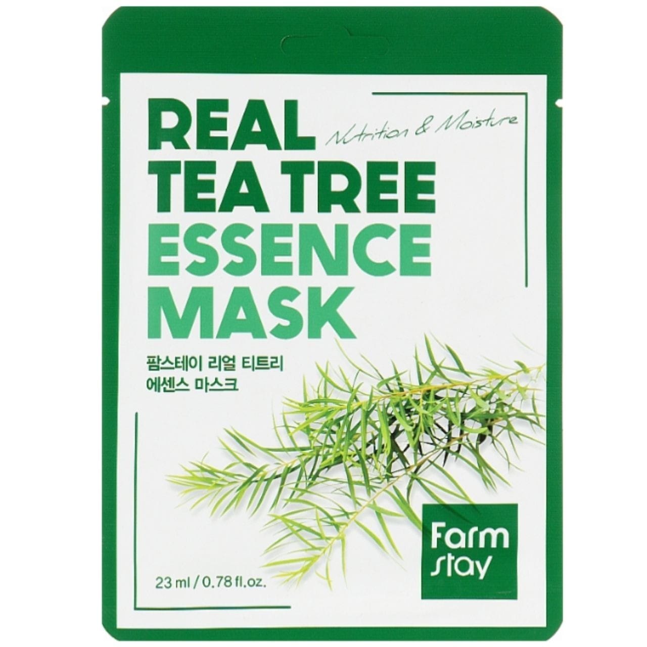 FarmStay FarmStay Real Essence Maska w płachcie z ekstraktem z drzewa herbacianego - 23 ml — Składniki i ocena