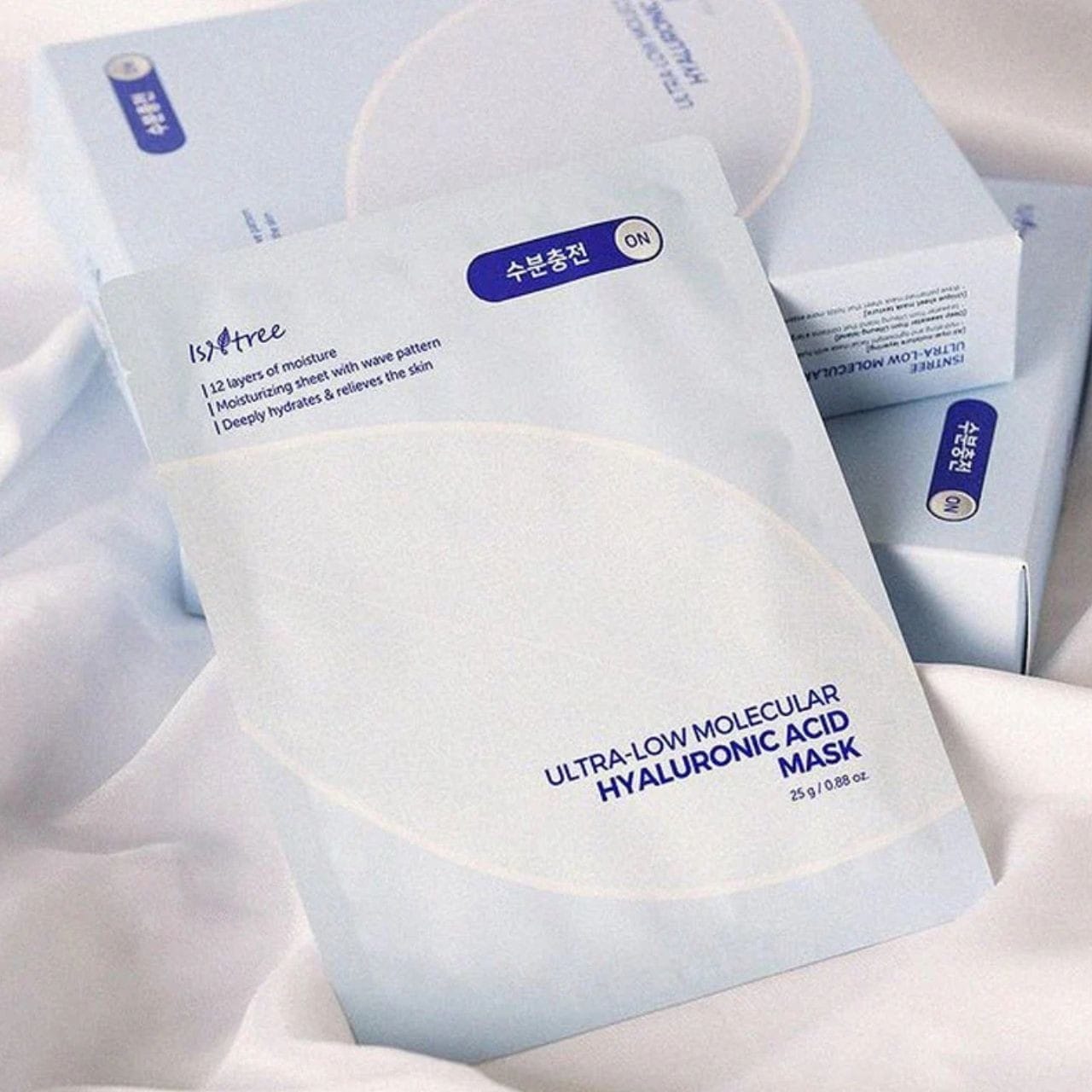Isntree Isntree Ultra Low Molecular Hyaluronic Acid Mask Nawilżająca maska w płachcie - 10 sztuk