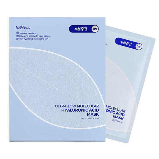 Isntree Isntree Ultra Low Molecular Hyaluronic Acid Mask Nawilżająca maska w płachcie - 10 sztuk