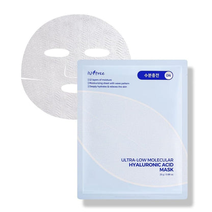 Isntree Isntree Ultra Low Molecular Hyaluronic Acid Mask Nawilżająca maska w płachcie - 10 sztuk