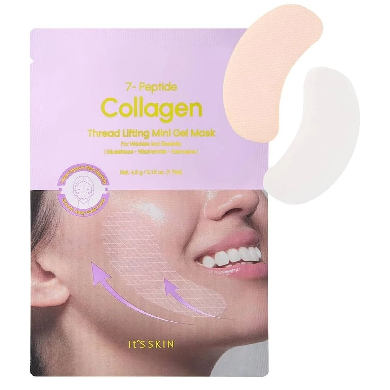 It's Skin It's Skin 7-Peptide Collagen Liftingujące żelowe płatki/maska do twarzy - 1 sztuka
