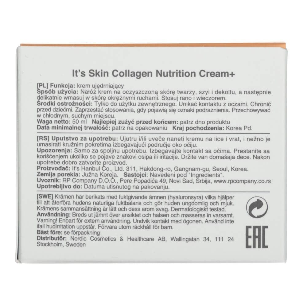 It's Skin It's Skin Krem ujędrniający Collagen Nutrition Cream+ - 50 ml