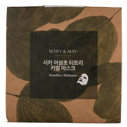 Mary&May Mary&May Kojące maseczki CICA Houttuynia Tea Tree Calming Mask - 30 sztuk