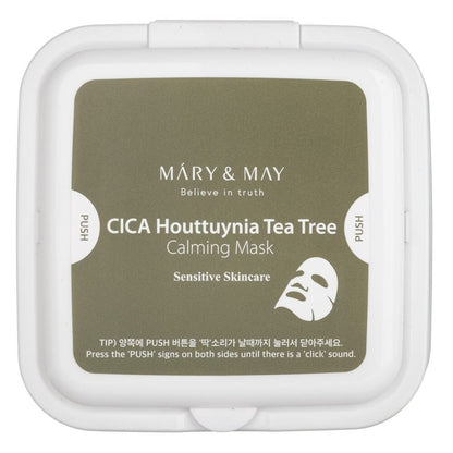 Mary&May Mary&May Kojące maseczki CICA Houttuynia Tea Tree Calming Mask - 30 sztuk