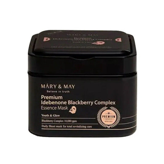 Mary&May Mary&May Maseczki przeciwstarzeniowe Idebenone Blackberry Complex - 20 sztuk