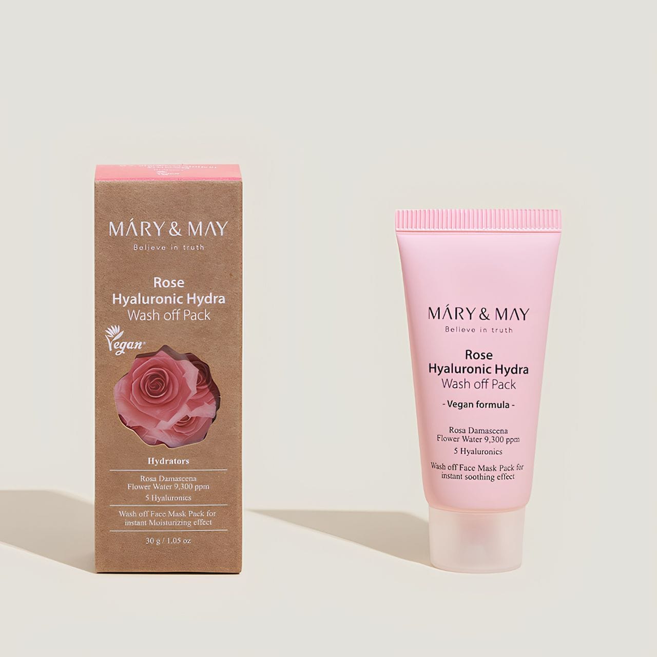 Mary&May Mary&May Maska glinkowa nawilżająca Rose Hyaluronic Hydra - 30 g