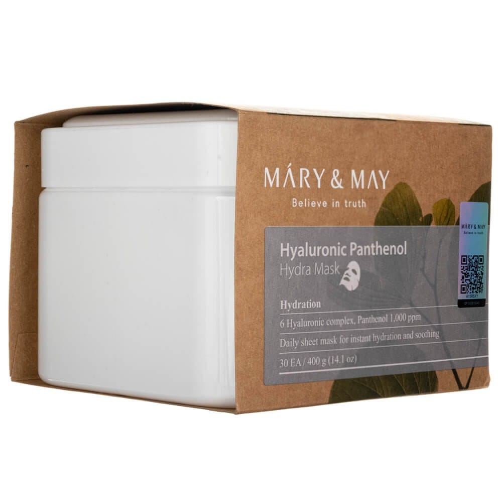 Mary&May Mary&May Nawilżające maseczki Hyaluronic Panthenol Hydra Mask - 30 sztuk