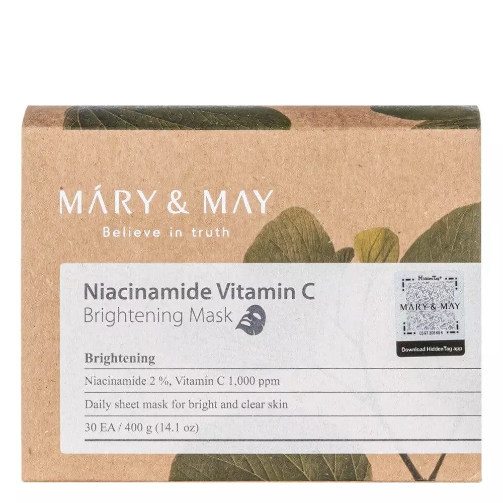 Mary&May Mary&May Rozświetlające maseczki Niacinamide Vitamin C - 30 sztuk