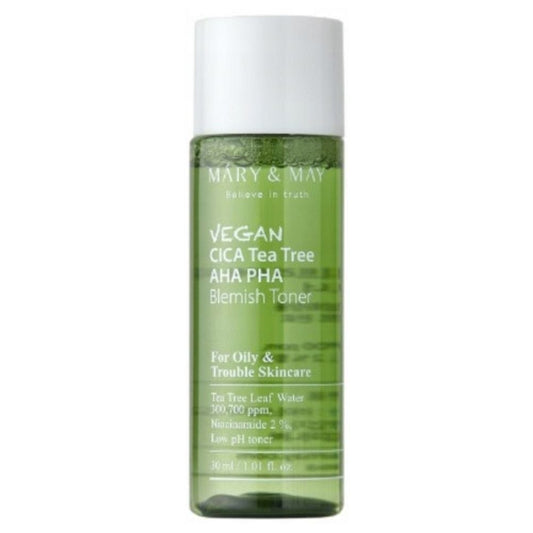 Mary&May Mary&May Tonik do cery problematycznej Vegan CICA Tea Tree AHA PHA - 30 ml