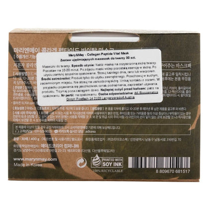Mary&May Mary&May Ujędrniające maseczki Collagen Peptide Vital Mask - 30 sztuk
