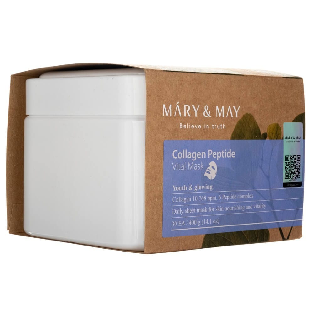 Mary&May Mary&May Ujędrniające maseczki Collagen Peptide Vital Mask - 30 sztuk