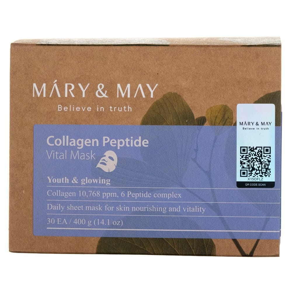 Mary&May Mary&May Ujędrniające maseczki Collagen Peptide Vital Mask - 30 sztuk