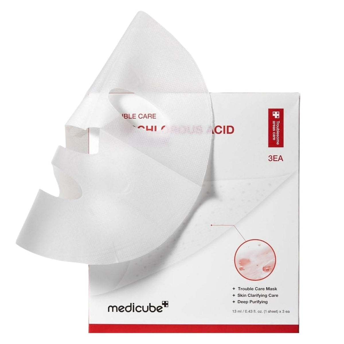 Medicube Medicube Hypochlorous Acid Peel Mask Złuszczająca maska w płachcie - 3 sztuki