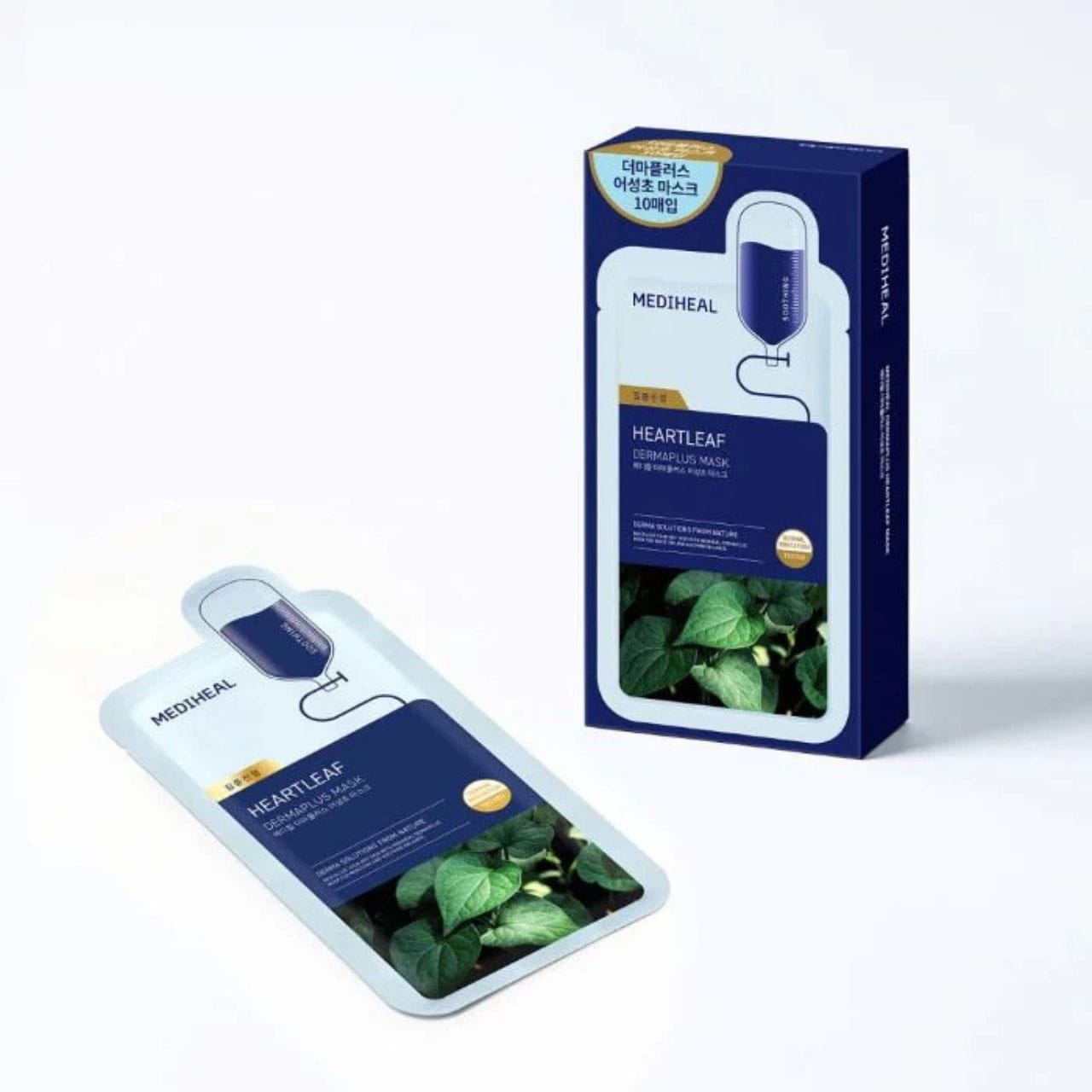 Mediheal Mediheal Dermaplus Heartleaf Kojąca maska w płachcie - 10 sztuk