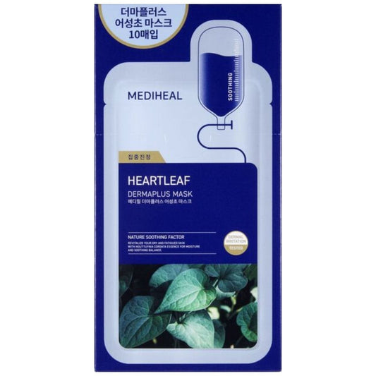 Mediheal Mediheal Dermaplus Heartleaf Kojąca maska w płachcie - 10 sztuk