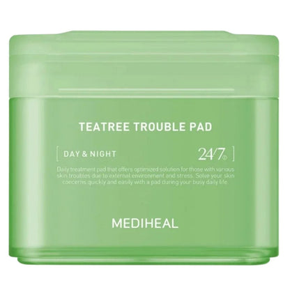 Mediheal Mediheal Teatree Trouble Tonizujące płatki do twarzy z drzewem herbacianym - 100 sztuk