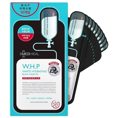 Mediheal Mediheal W.H.P. Czarna maska nawilżająco-wybielająca - 9 sztuk