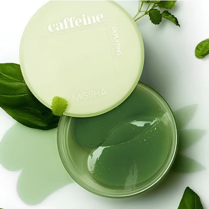 Missha Missha Airy Fit Caffeine Depuffing Face & Eye Patch Przeciwobrzękowe płatki hydrożelowe z kofeiną - 60 sztuk