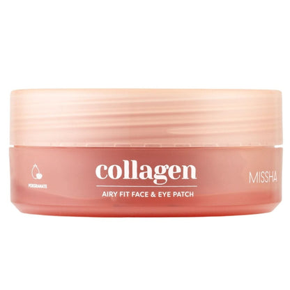 Missha Missha Airy Fit Collagen Lifting Face & Eye Patch Ujędrniające płatki hydrożelowe z kolagenem - 60 sztuk