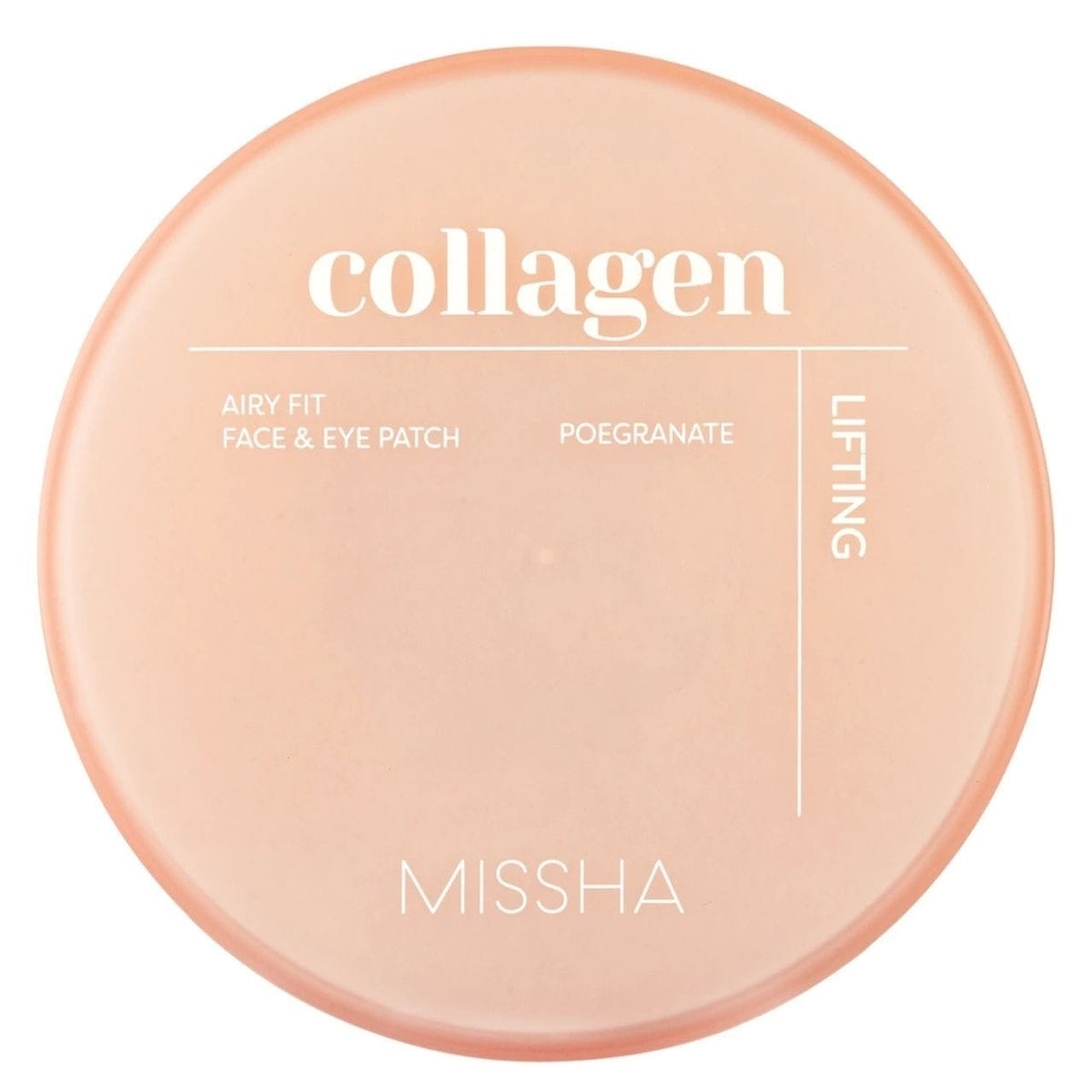 Missha Missha Airy Fit Collagen Lifting Face & Eye Patch Ujędrniające płatki hydrożelowe z kolagenem - 60 sztuk