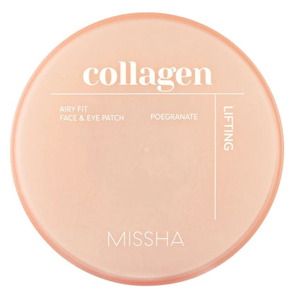 Missha Missha Airy Fit Collagen Lifting Face & Eye Patch Ujędrniające płatki hydrożelowe z kolagenem - 60 sztuk