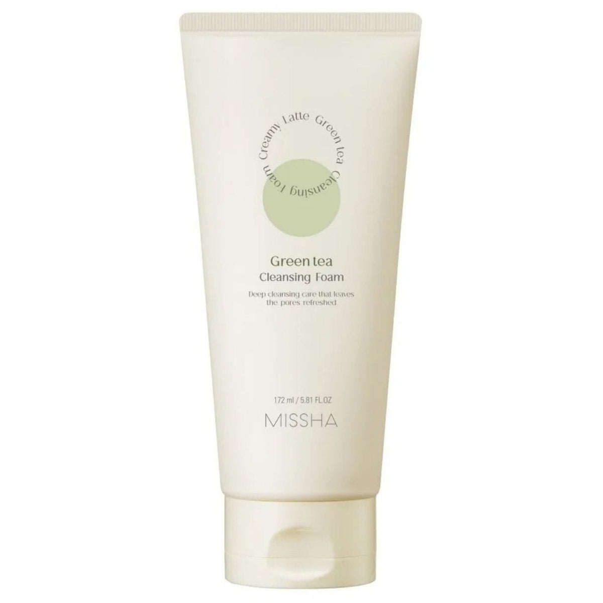Missha Missha Creamy Latte Cleansing Foam Green Tea Oczyszczająca pianka do mycia twarzy - 172 ml