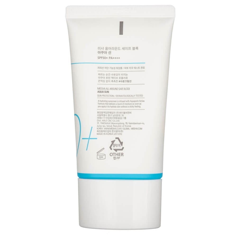 Missha Missha Krem przeciwsłoneczny All-Around Safe Block Aqua Sun SPF50+/PA++++ - 50 ml