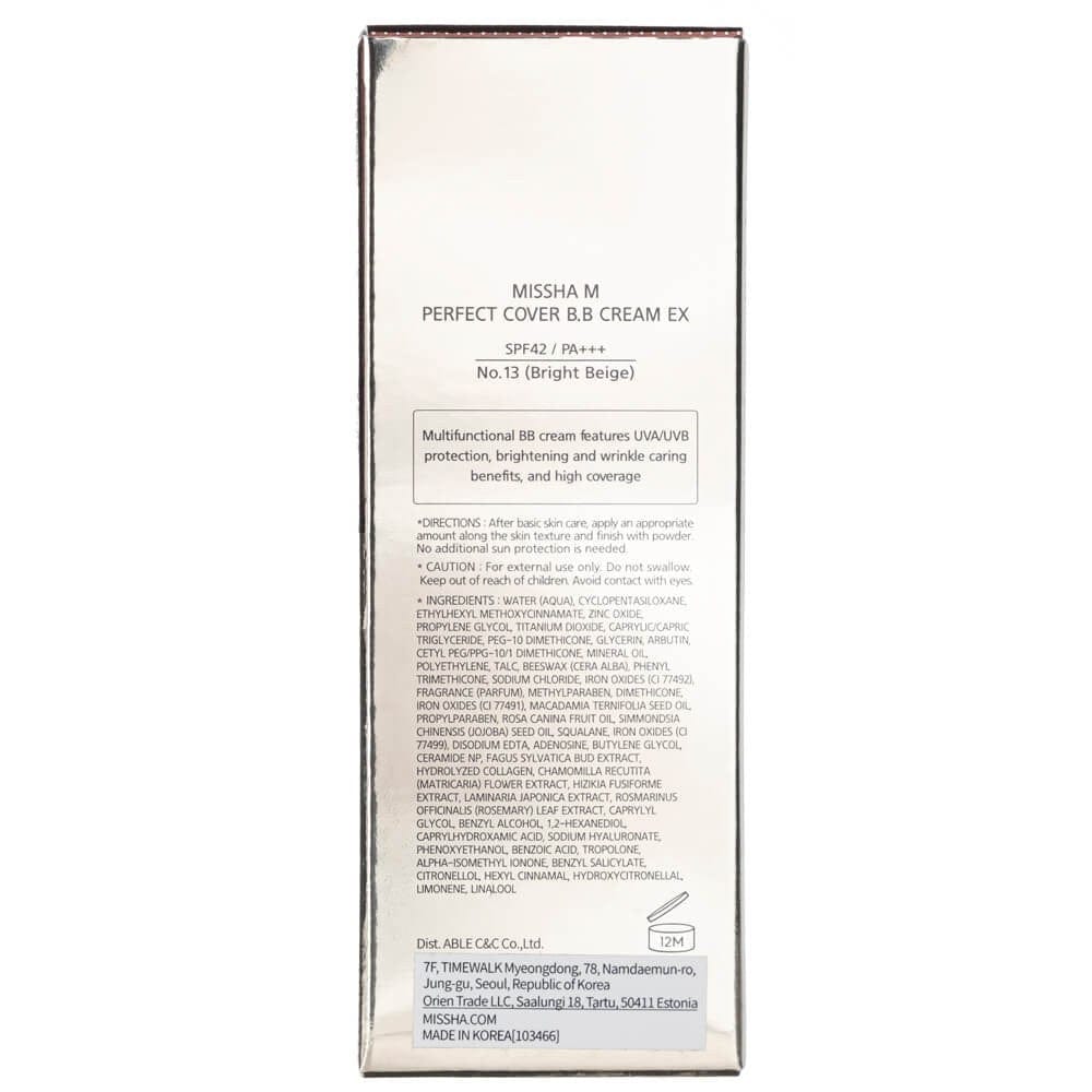 Missha Missha M Perfect Cover Krem BB odcień Bright Beige No 13 - 20 ml