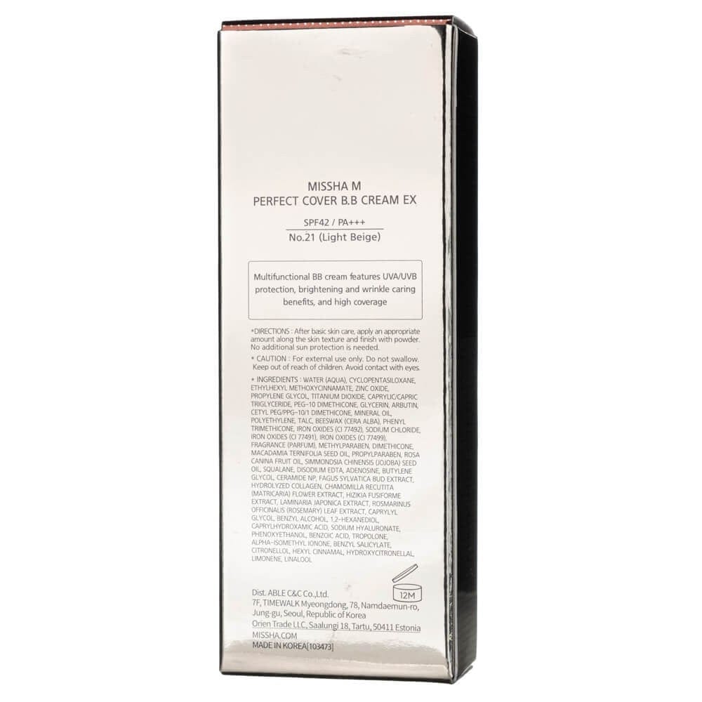 Missha Missha M Perfect Cover Krem BB odcień Light Beige No 21 - 20 ml