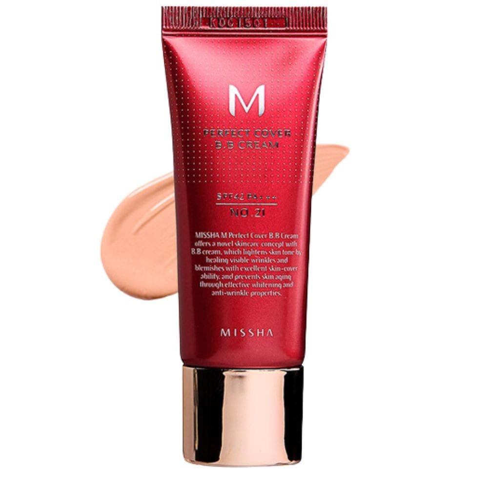 Missha Missha M Perfect Cover Krem BB odcień Light Beige No 21 KOR - 20 ml — Składniki i ocena