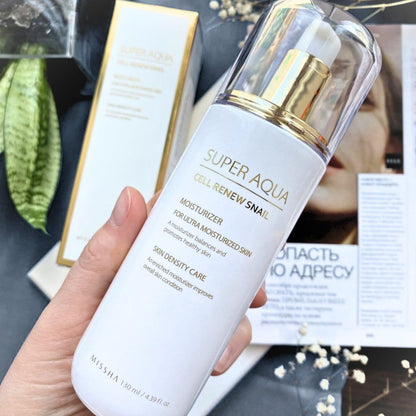 Missha Missha Super Aqua Cell Renew Snail Skin Treatment Wzmacniający toner 2w1 do twarzy - 130 ml