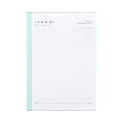 Mixsoon Mixsoon Maski łagodzące z Wąkrotką Centella Mask Pack - 5 sztuk