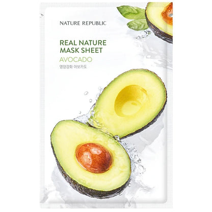 Nature Republic Nature Republic Real Nature Maska w płachcie z ekstraktem z awokado - 23 ml