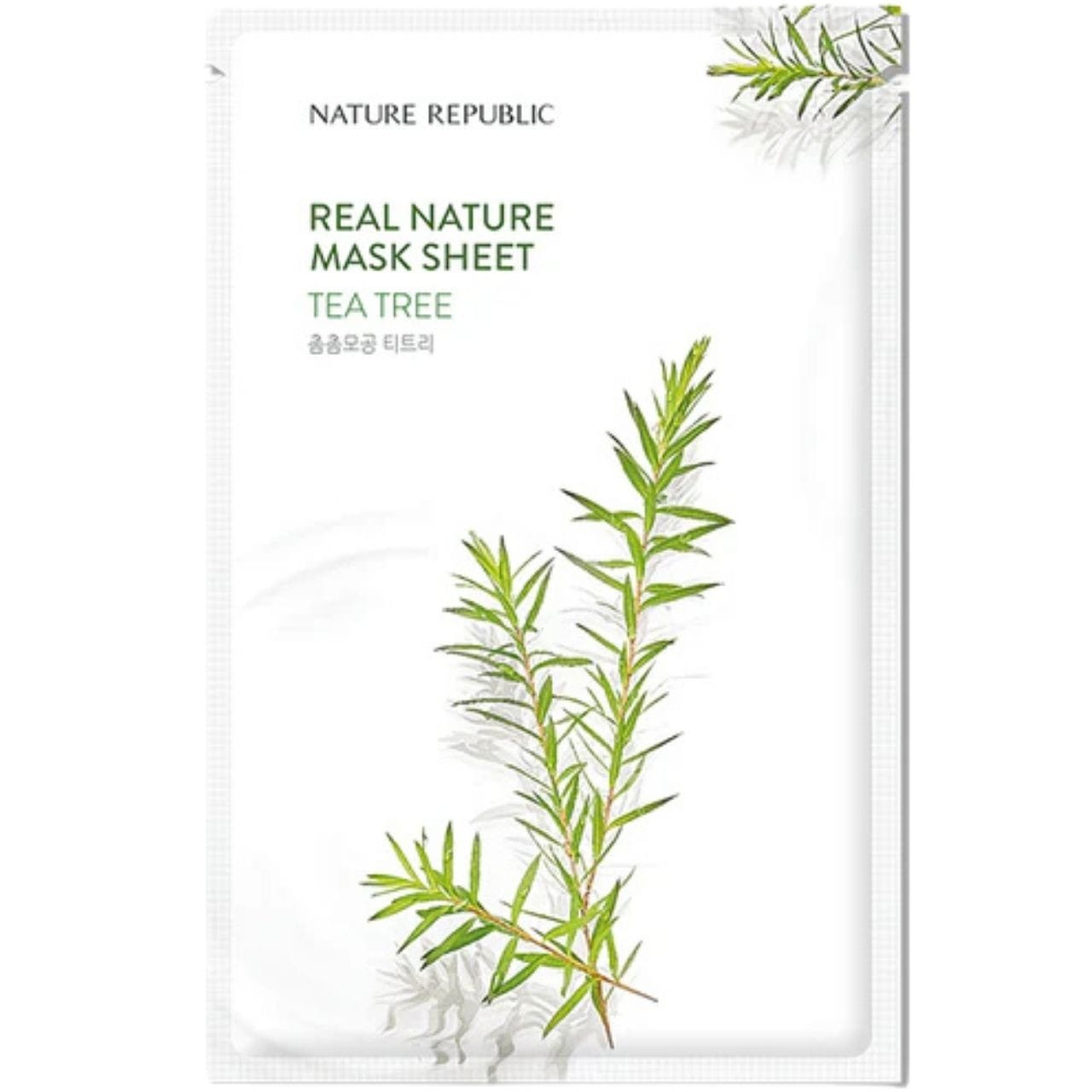 Nature Republic Nature Republic Real Nature Maska w płachcie z ekstraktem z drzewa herbacianego - 23 ml — Składniki i ocena