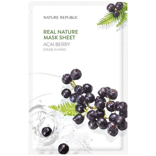 Nature Republic Nature Republic Real Nature Maska w płachcie z ekstraktem z jagód acai - 23 ml