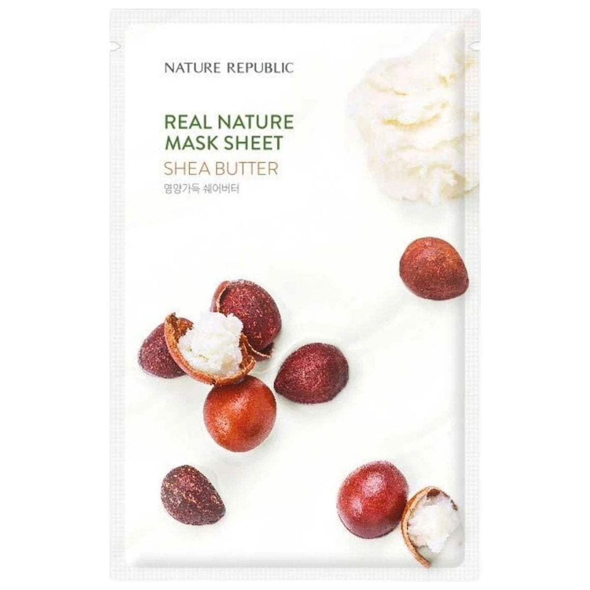 Nature Republic Nature Republic Real Nature Maska w płachcie z masłem shea - 23 ml — Składniki i ocena
